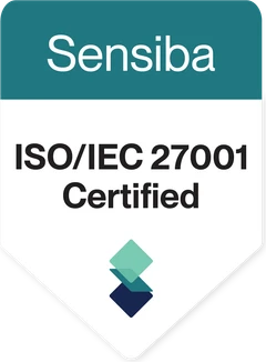 Sensiba certification mark: ISO/IEC 27001 certified
