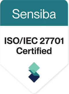 Sensiba certification mark: ISO/IEC 27701 certified